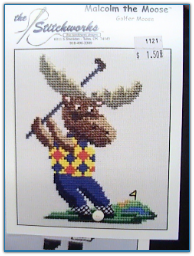 Golfer Malcom the Moose / Stitchworks