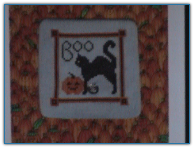 Halloween Black Cat with Pumpkins Quilt / Handblessings