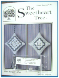 Blue Bargello Fob / Sweetheart Tree